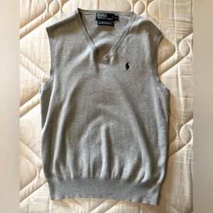 Polo by Ralph Lauren men’s sweater vest, grey, small, lightweight